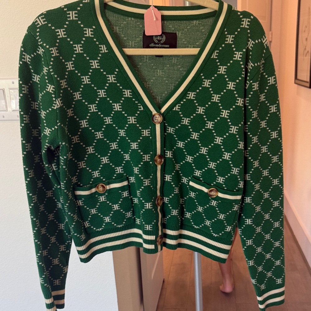 Elegant Green Women's Cardigan by Alessandra